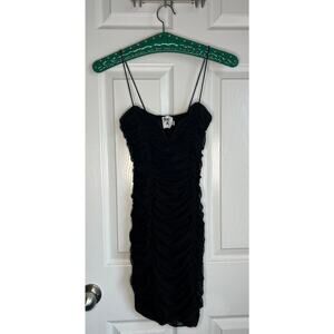 Princess Polly Black Bodycon Mini Dress sz 2